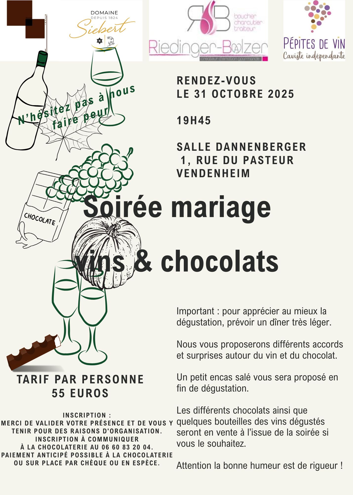 Soirée mariage vins et chocolats – édition 2025